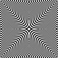 Abstract op art lines pattern with striped texture.