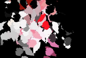 Obraz premium Dark Red vector background with abstract shapes.