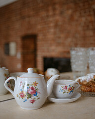 tea cup with the bakery