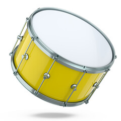 Obraz na płótnie Canvas Realistic drum on white background. 3d render concept of musical instrument