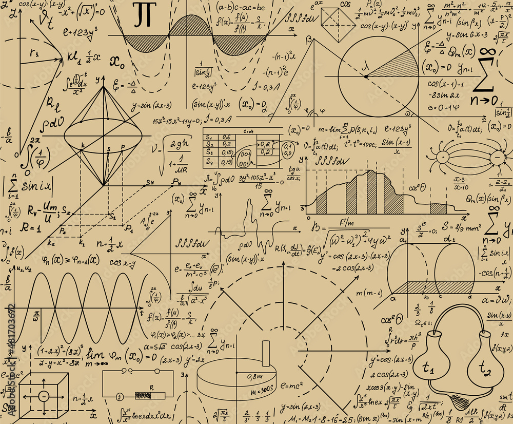 Poster scientific vector seamless pattern 