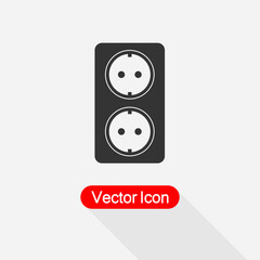 Wall Socket Icon, Socket Icon,Wall Plug Electricity Icon Vector Illustration Eps10