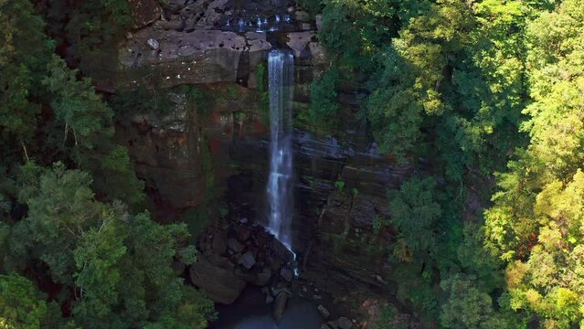 Belmore falls spctacular aerial view. Travel destination of Australia