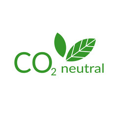CO2 neutral stamp, label