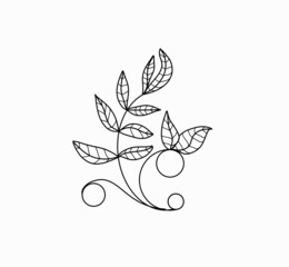 floral design element design white background 