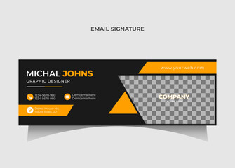 Corporate Minimal email signature Flat Mail template or email footer and personal Business Corporate EMAIL signature design