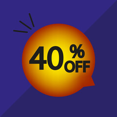 40% off promotion for stores and products