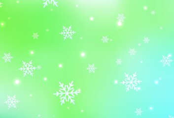 Light Green vector backdrop in holiday style.