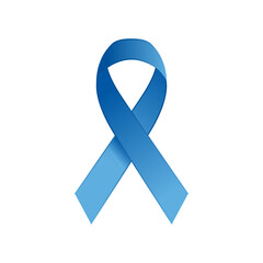 Blue Ribbon, Blue Ribbon Icon, Ribbon Vector, Awareness Ribbon, Satin Ribbon, Vector Illustration Background