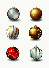 set of christmas balls