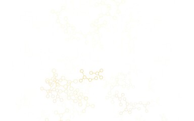 Light Orange vector background with forms of artificial intelligence.