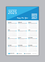 Wall Calendar 2025 template. Week Starts on Saturday. Set of 12 Months for calendar 2025 year. Desk calendar 2025 template. Printing design. memphis geometric patterns. vector illustration.