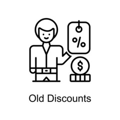 Old Discounts Vector Outline icons for your digital or print projects.
