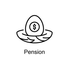 Pension Vector Outline icons for your digital or print projects.