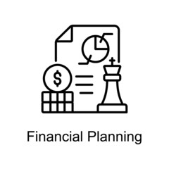 Financial Planning Vector Outline icons for your digital or print projects.