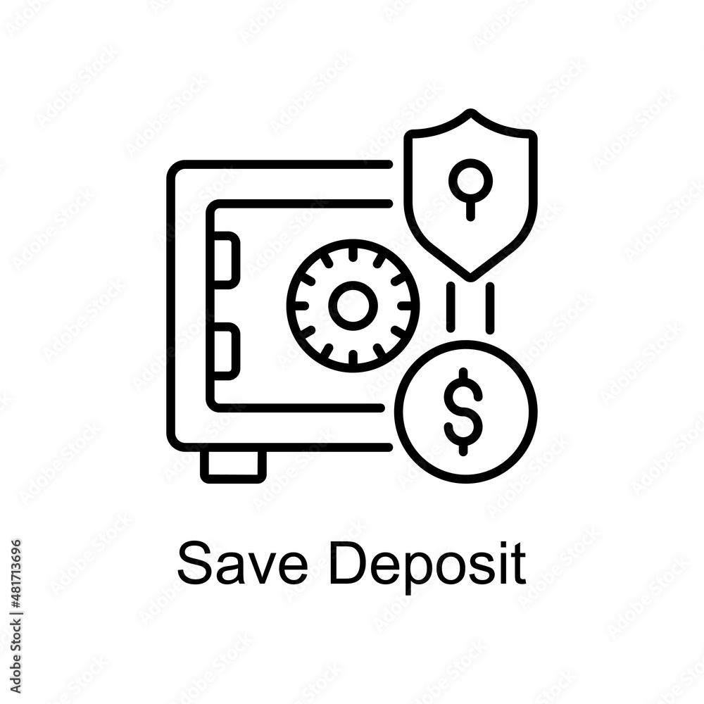 Poster save deposit vector outline icons for your digital or print projects.