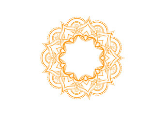 ornamental round ornament gold mandala 