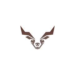 Bull icon logo, buffalo head icon logo vector