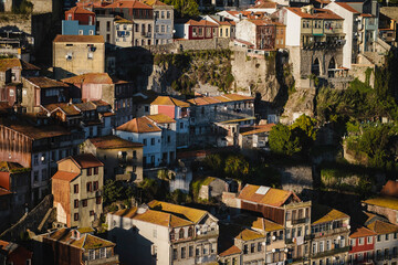 Fototapeta na wymiar One of city's historic districts, Porto, Portugal..