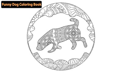Dog coloring page for adult.dog lovers.dog coloring page & book