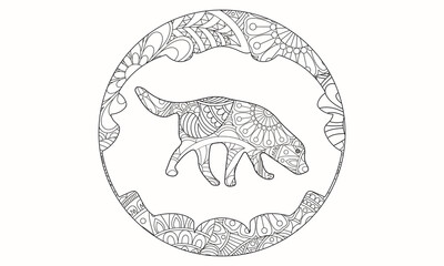 Dog coloring page for adult.dog lovers.dog coloring page & book