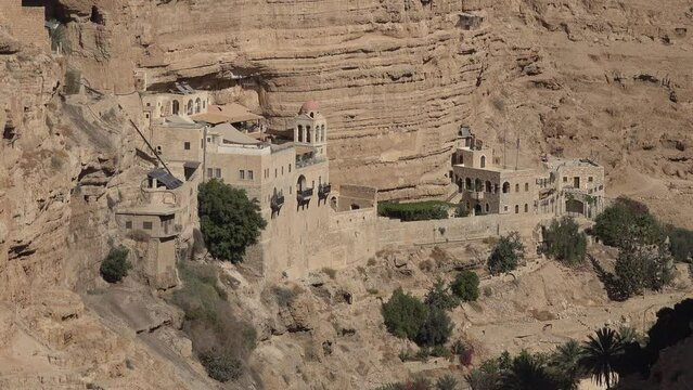 Saint George Greek Orthodox monastery near Jericho, religion and architecture in the West Bank
