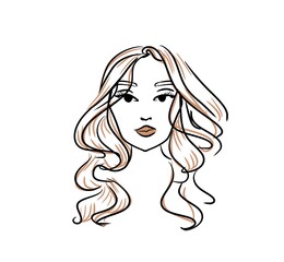 girl with long hair drawing