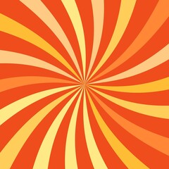 Retro background. Stripes in colors orange yellow beige. Vector.