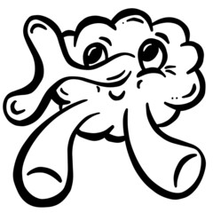 Funny Imaginary Monster Mascot Cartoon Character 