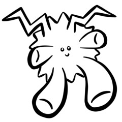 Funny Imaginary Monster Mascot Cartoon Character 