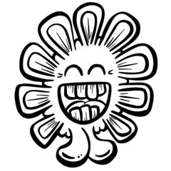 Funny Imaginary Monster Mascot Cartoon Character  Sunshine Happy