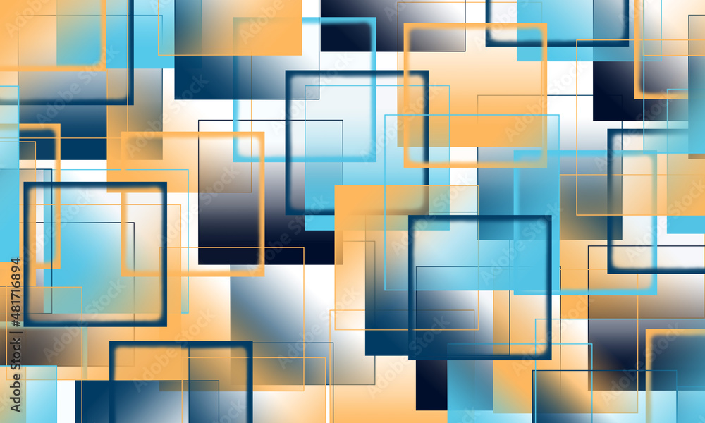 Poster abstract background pattern made with rectangle shapes in colorful composition