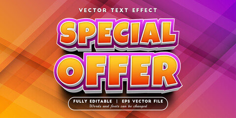 Text effects 3d special offer, editable text style