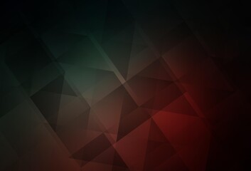 Dark Blue, Red vector polygonal pattern.