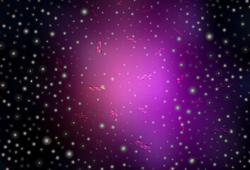 Obraz premium Dark Purple vector template in carnival style.