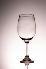 empty wine glass isolated on white