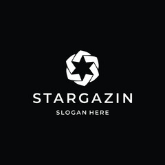 Hexagon Star Logo Design Template 