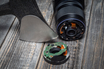Axe destroy camera lens