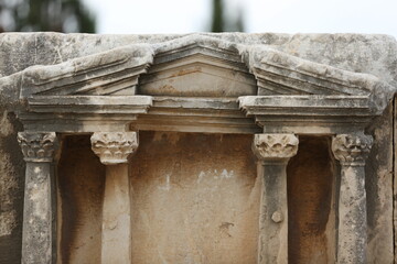 OLD GREEK COLUMN RUINS IN LEBANON
