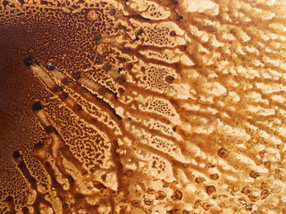 Rusty texture with streaks and streaks from water.