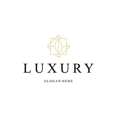 Luxury Jewelry  Logo Design Template 