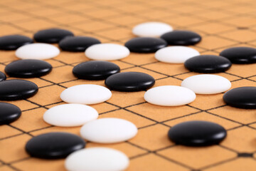 Fototapeta na wymiar the game of go, chinese game go