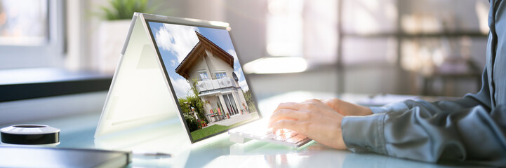 Online Real Estate Search On Computer