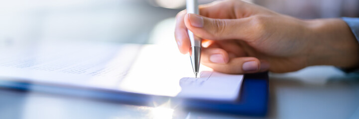 Lawyer Signing Business Contract Paper Document