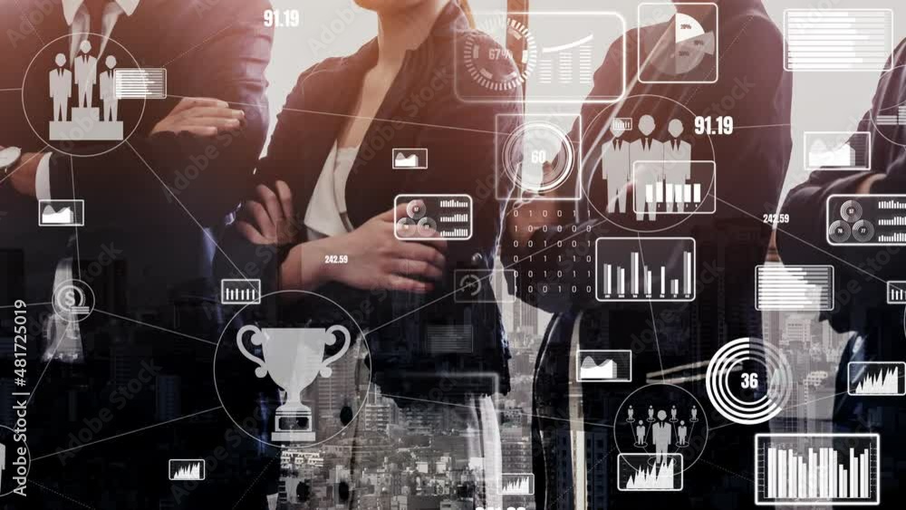 Poster conceptual business dashboard for financial data analysis . 3d render computer graphic .