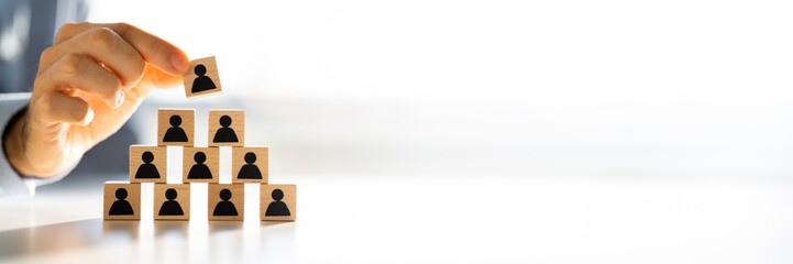 Business Leader Stacking Blocks