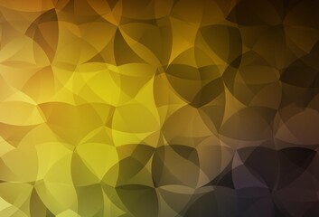 Dark Green, Yellow vector shining triangular layout.