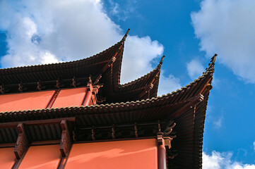 Fototapeta na wymiar Chinese classical architecture roof cornice
