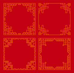 Chinese traditional frame gold set