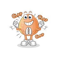 egg applause illustration. character vector